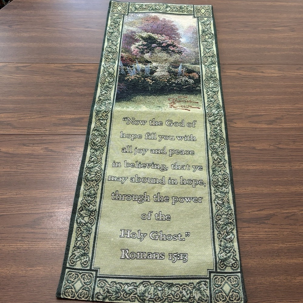 Thomas Kinkade Garden Of Hope Tapestry Wall Hinging Romans 15:13